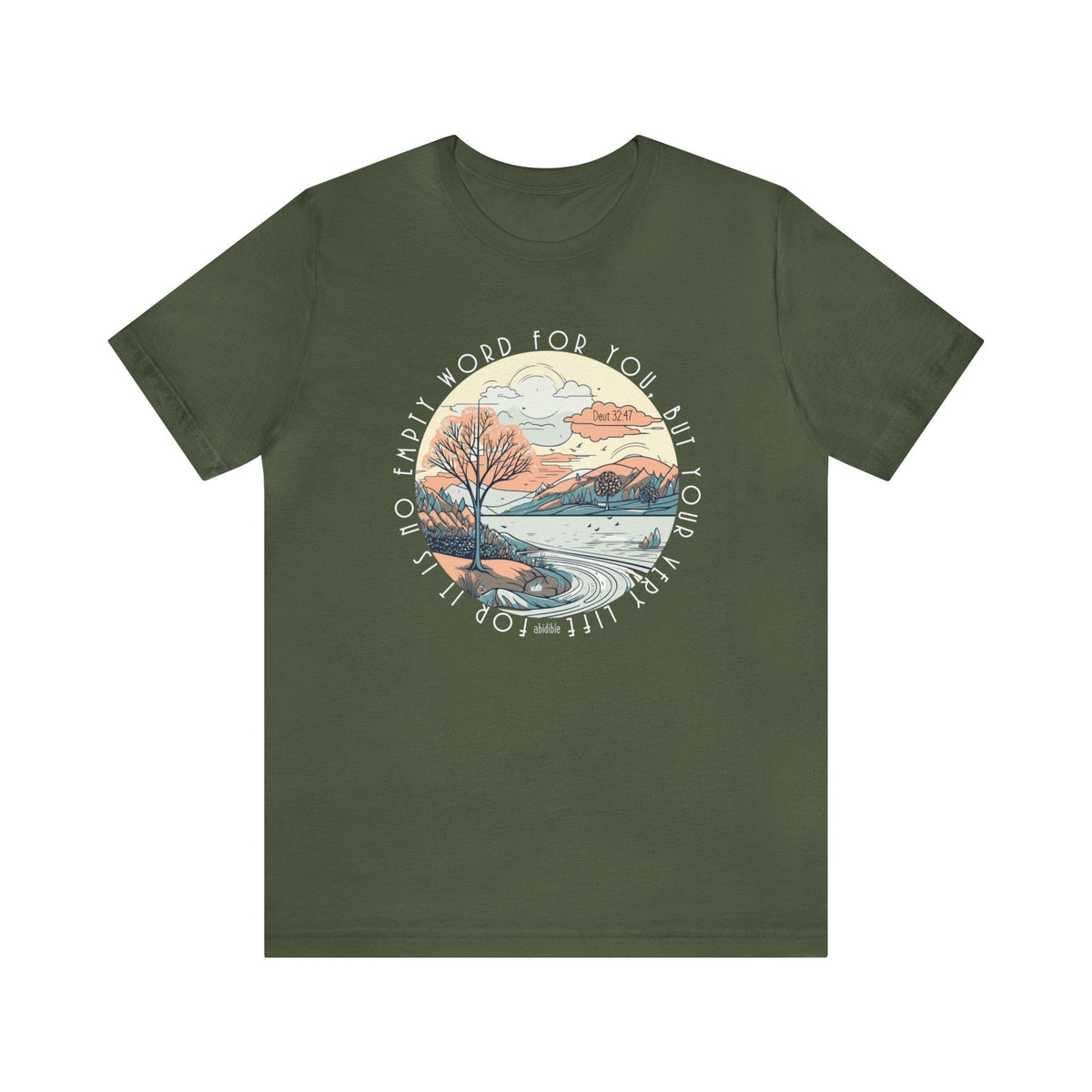 &quot;No Empty Word&quot; Bella + Canvas Unisex Short Sleeve Tee T-Shirt Printify Military Green S 