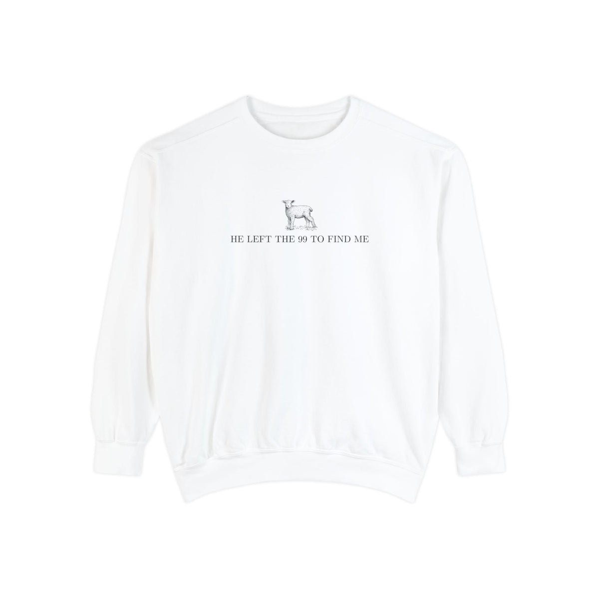 &quot;Left the 99&quot; Unisex Comfort Colors™ Crewneck Sweatshirt Printify White S 