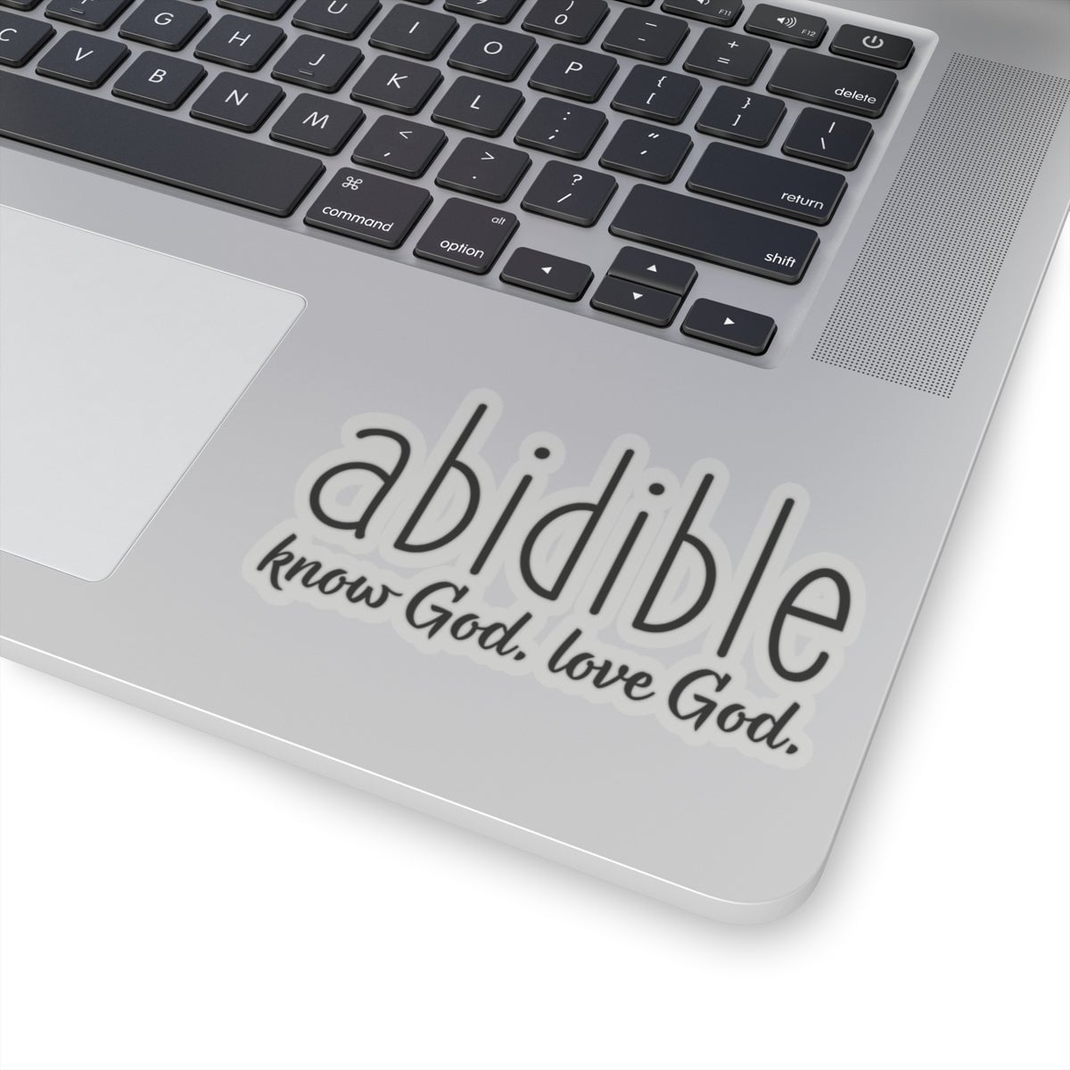 DAY 4 | Abidible Sticker — &quot;know God. love God.&quot; Paper products Printify 
