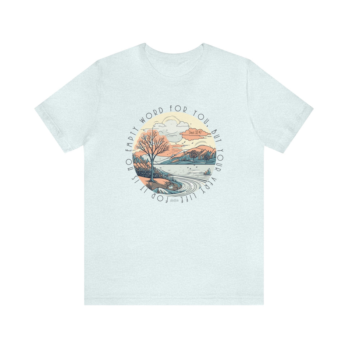 &quot;No Empty Word&quot; Bella + Canvas Unisex Short Sleeve Tee T-Shirt Printify Heather Ice Blue S 