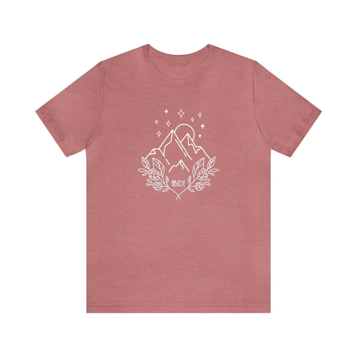 &quot;Abide&quot; Bella + Canvas Unisex Jersey Short Sleeve Tee T-Shirt Printify Heather Mauve S 