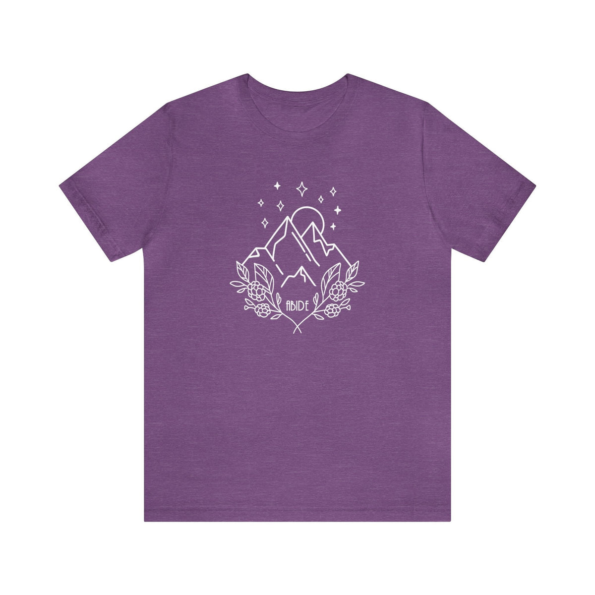 &quot;Abide&quot; Bella + Canvas Unisex Jersey Short Sleeve Tee T-Shirt Printify Heather Team Purple S 