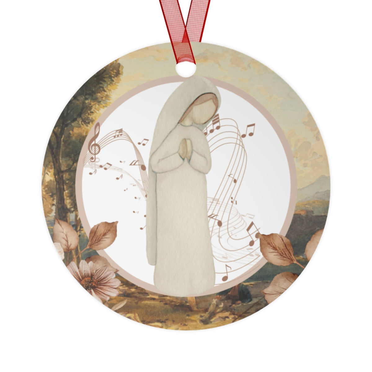 DAY 7 | Abidible Mary&#39;s Song Metal Christmas Ornament (Collect All 6) Home Decor Printify Round One Size 