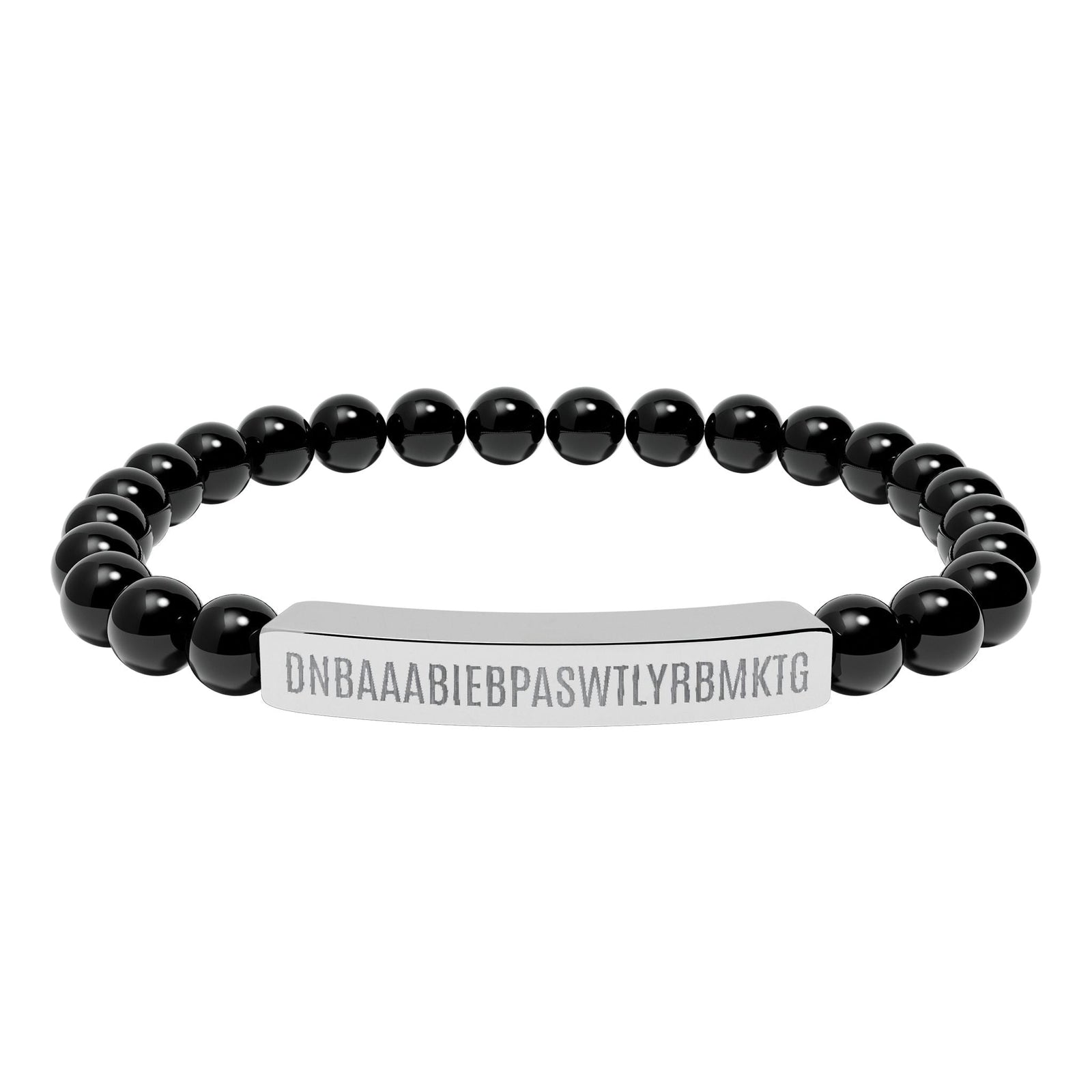 Philippians 4 Bracelet - "Do Not Be Anxious About Anything" Accessories Printify Stainless Steel (No coating) Onyx One Size
