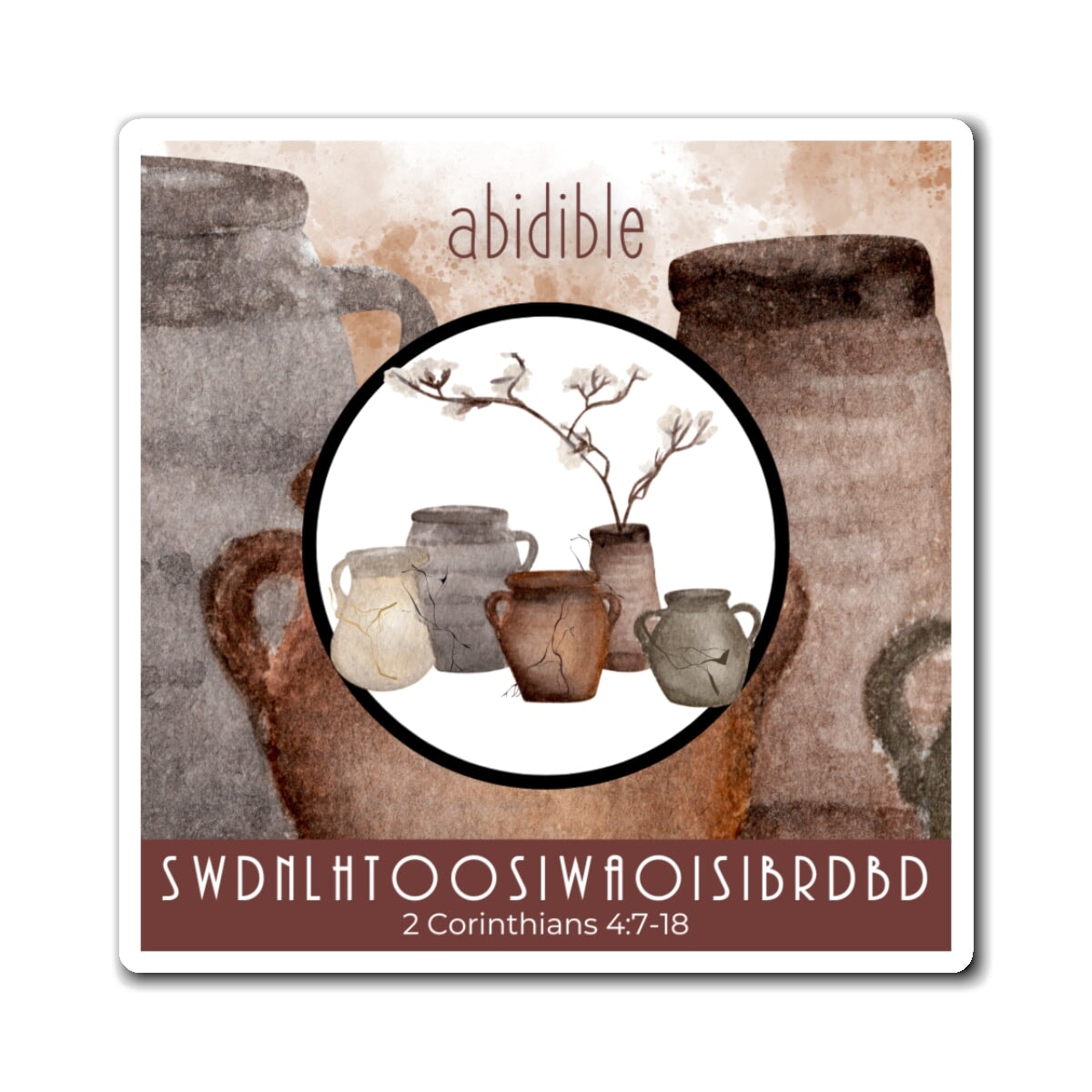 Abidible Jars of Clay Magnet (Collect All 6) Paper products Printify 3&quot; × 3&quot; 