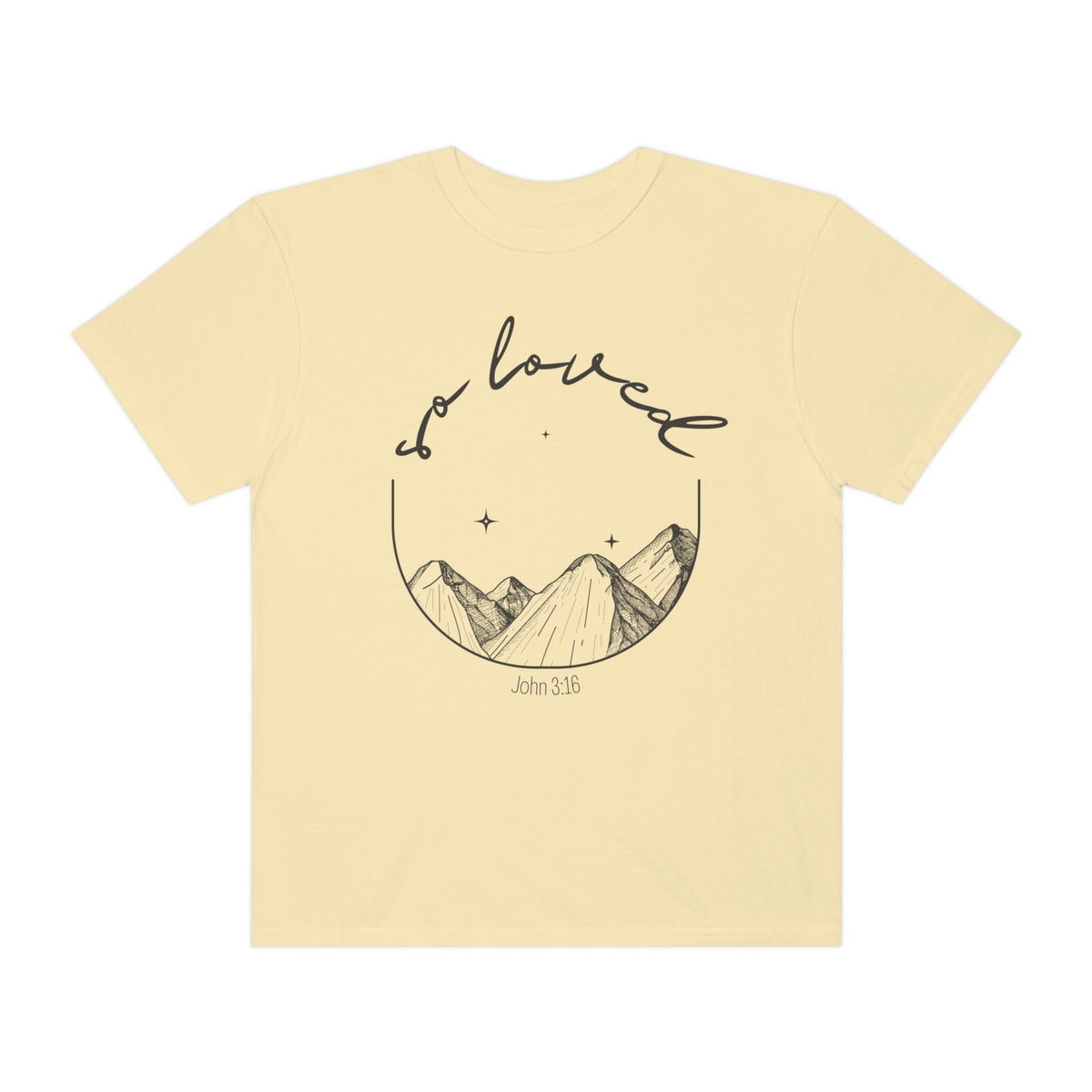 TRIAL RUN | &quot;So Loved&quot; Unisex Comfort Colors T-Shirt T-Shirt Printify Banana S 