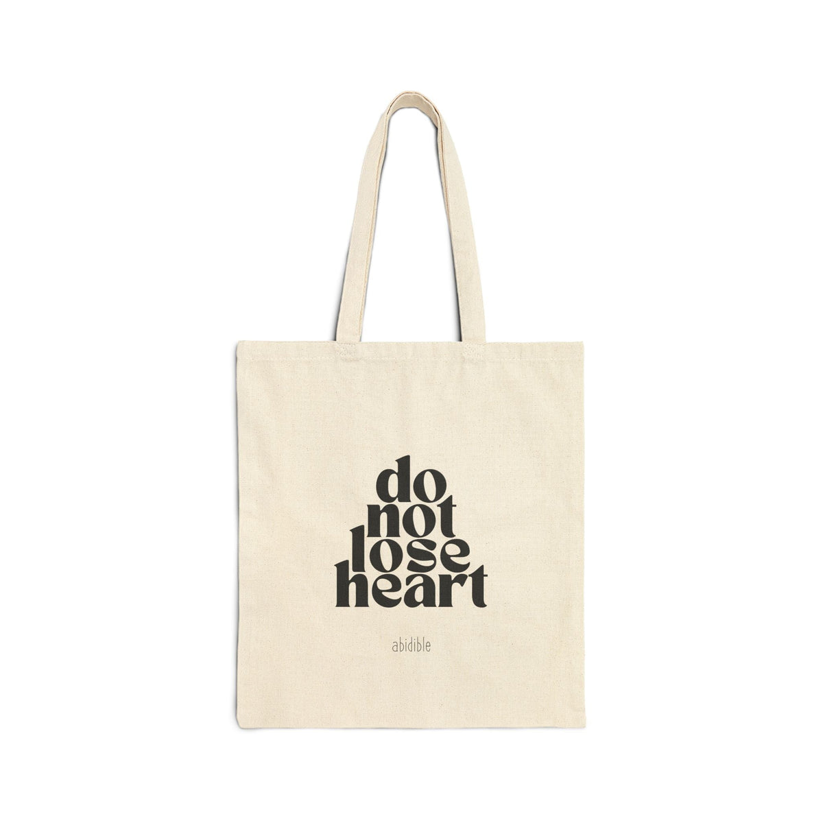 &quot;Jars of Clay - Do Not Lose Heart&quot; Cotton Canvas Tote Bag Bags Printify Natural 15&quot; x 16&quot; 