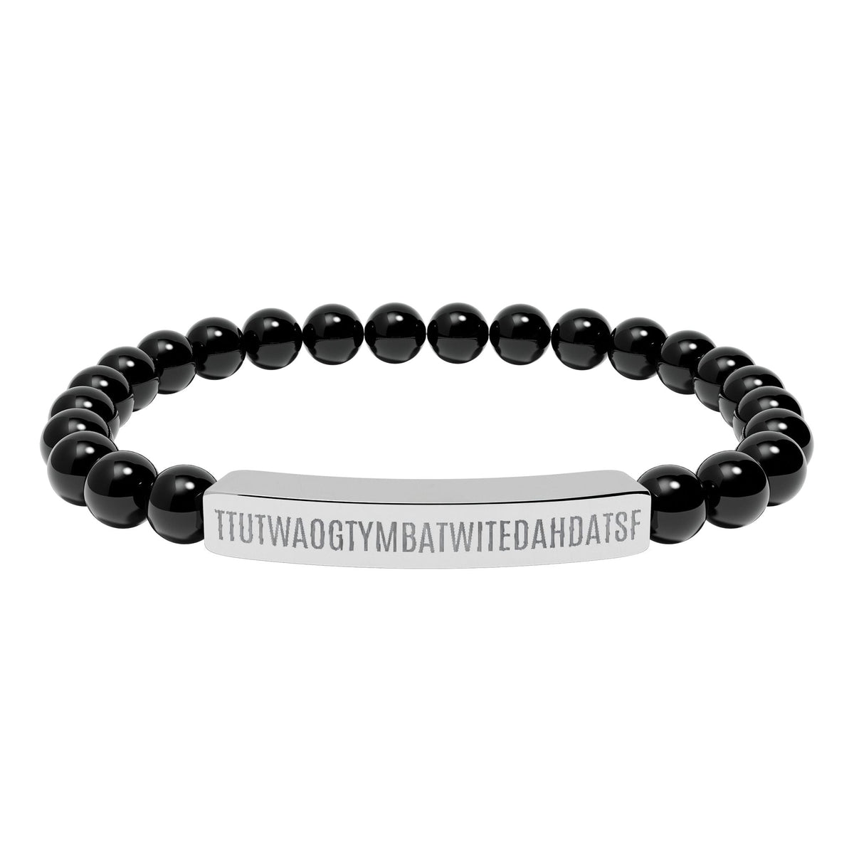 The Armor Bracelet - "Therefore Take Up the Whole Armor of God" Accessories Printify Stainless Steel (No coating) Onyx One Size