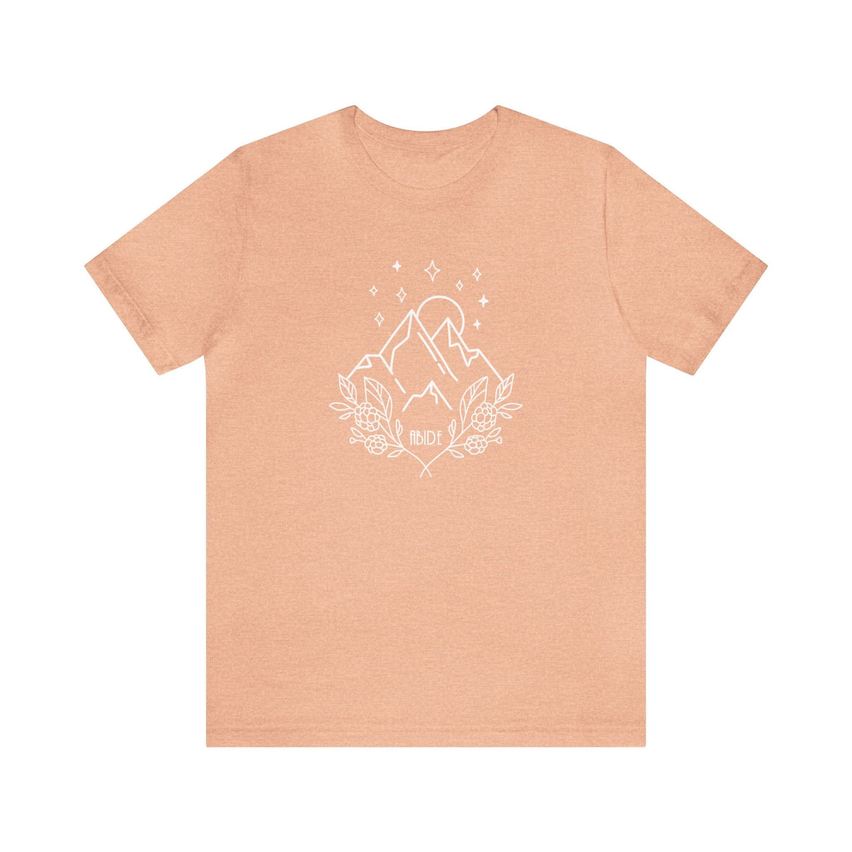 &quot;Abide&quot; Bella + Canvas Unisex Jersey Short Sleeve Tee T-Shirt Printify Heather Peach S 