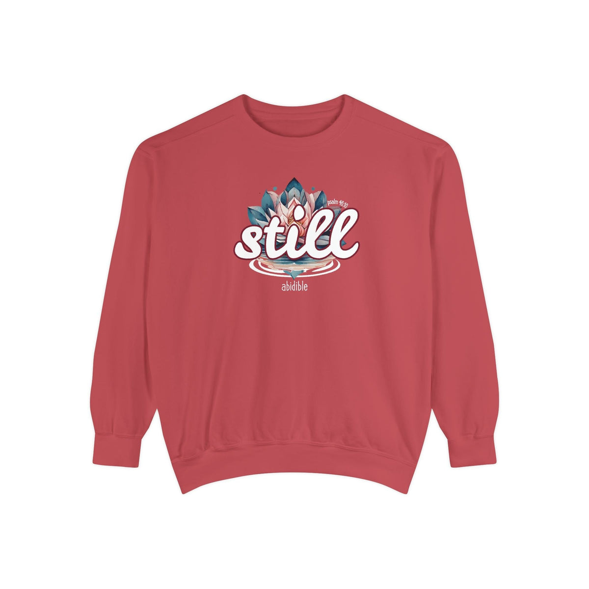 &quot;Still&quot; Unisex Comfort Colors Crewneck Sweatshirt Printify Crimson S 