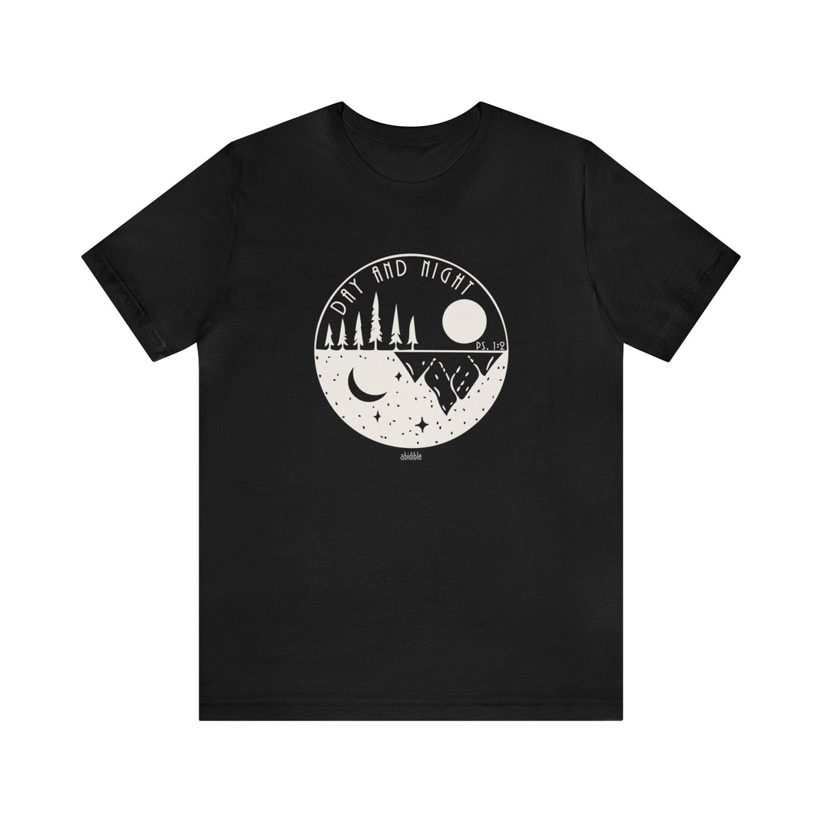 &quot;Day and Night&quot; Bella + Canvas Unisex Short Sleeve Tee T-Shirt Printify Black S 