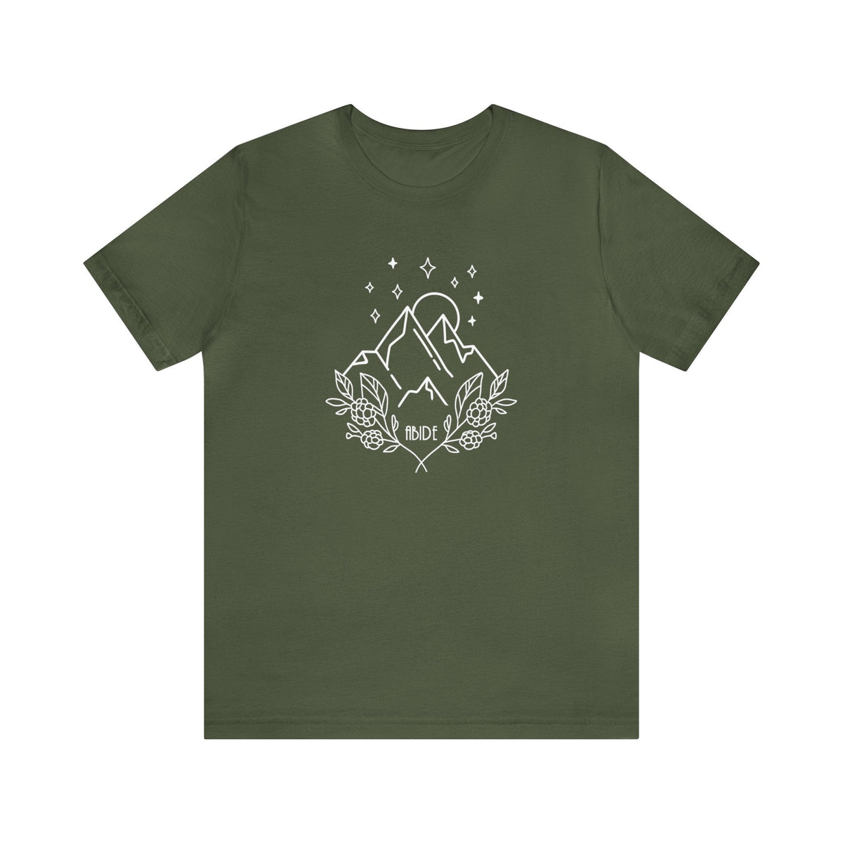 &quot;Abide&quot; Bella + Canvas Unisex Jersey Short Sleeve Tee T-Shirt Printify Military Green S 