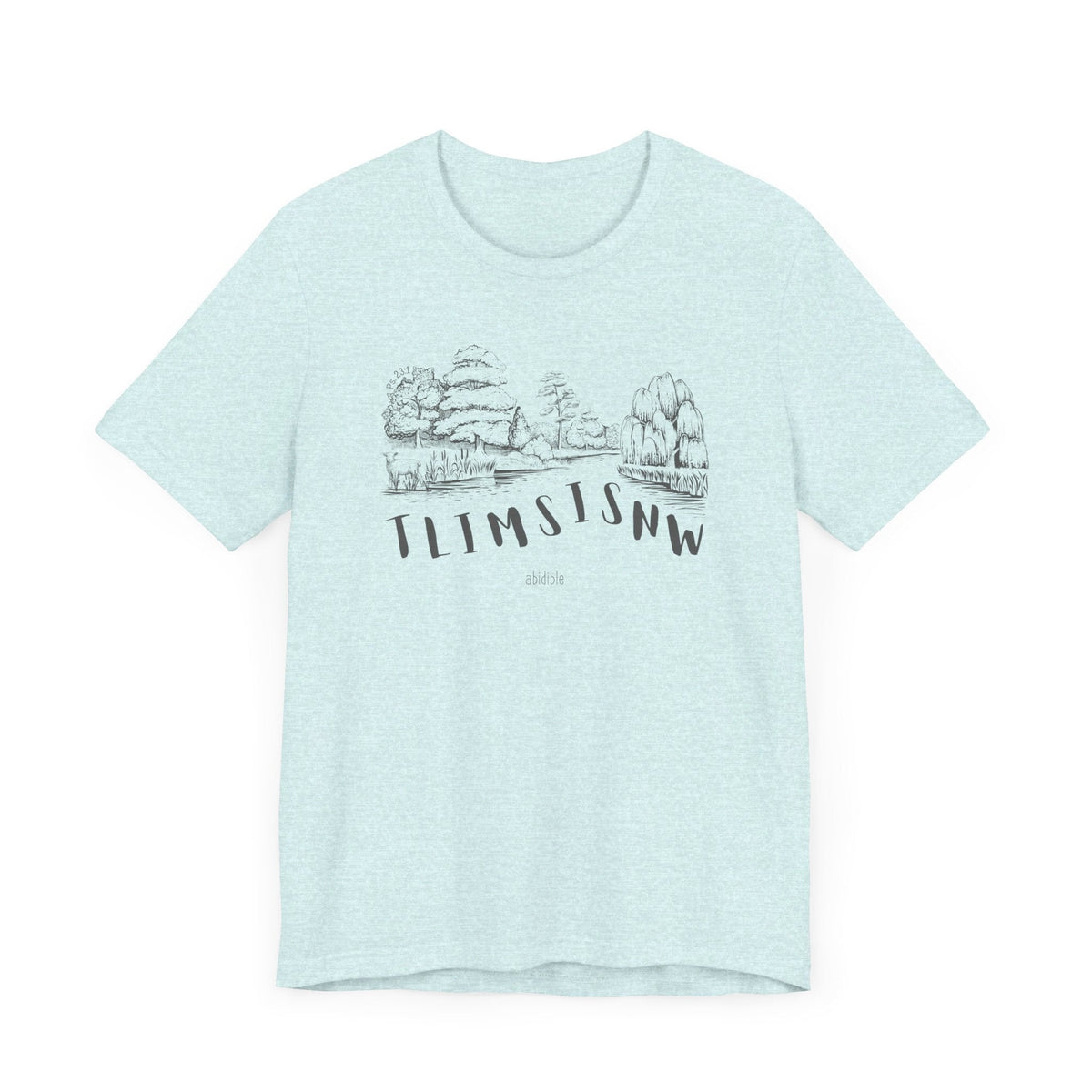 &quot;Psalm 23&quot; Unisex Unisex Bella + Canvas™ T-Shirt T-Shirt Printify Heather Prism Ice Blue XS 