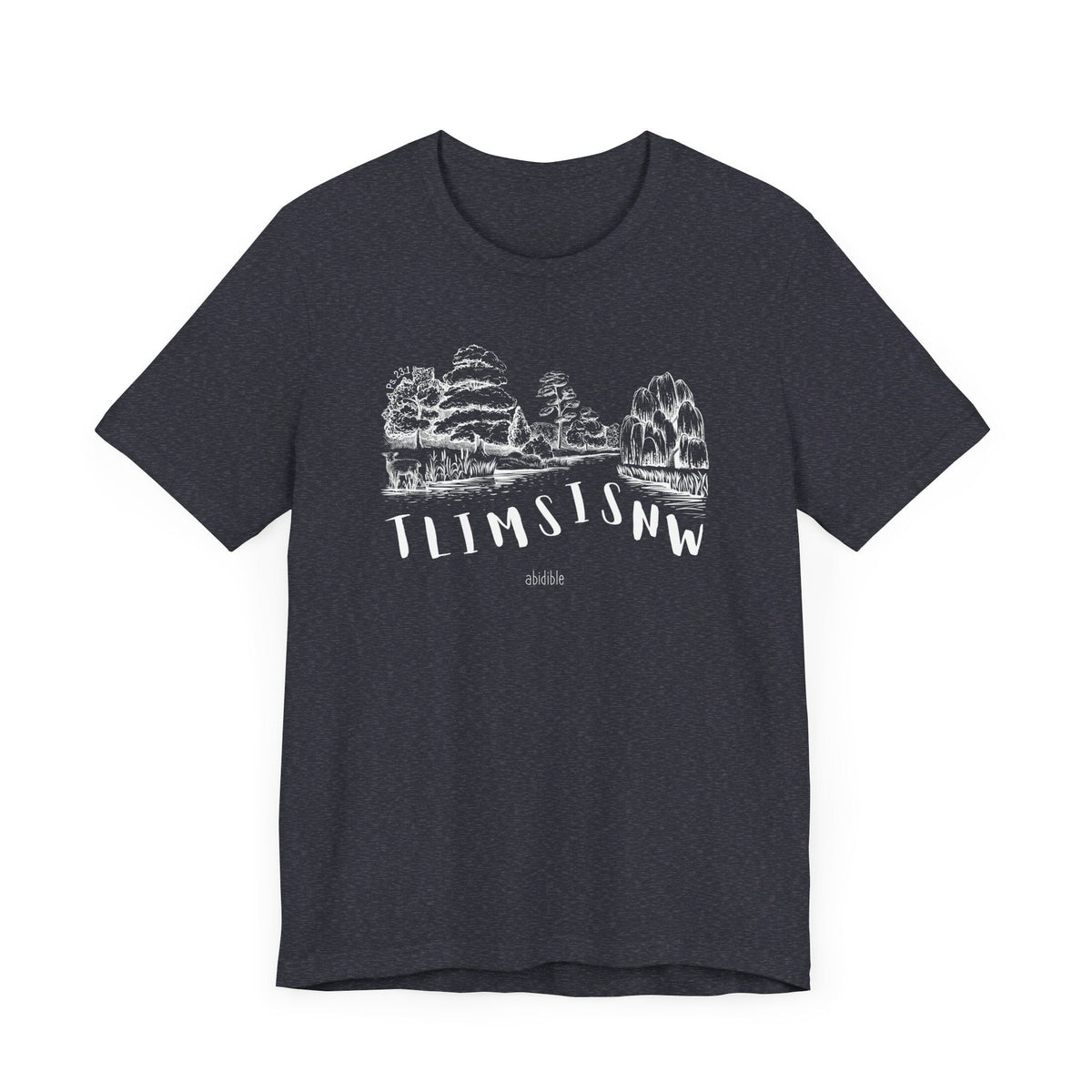 &quot;Psalm 23&quot; Unisex Unisex Bella + Canvas™ T-Shirt T-Shirt Printify Heather Navy XS 