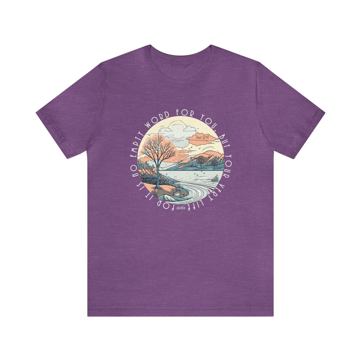 &quot;No Empty Word&quot; Bella + Canvas Unisex Short Sleeve Tee T-Shirt Printify Heather Team Purple S 