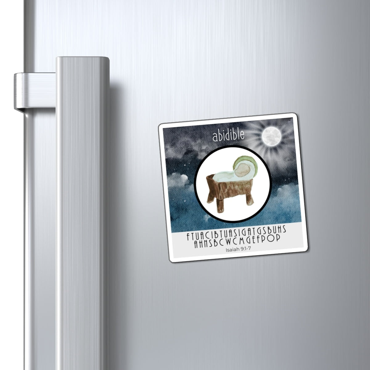 Abidible A Child is Born Magnet (Collect All 6) Paper products Printify 3" × 3" 