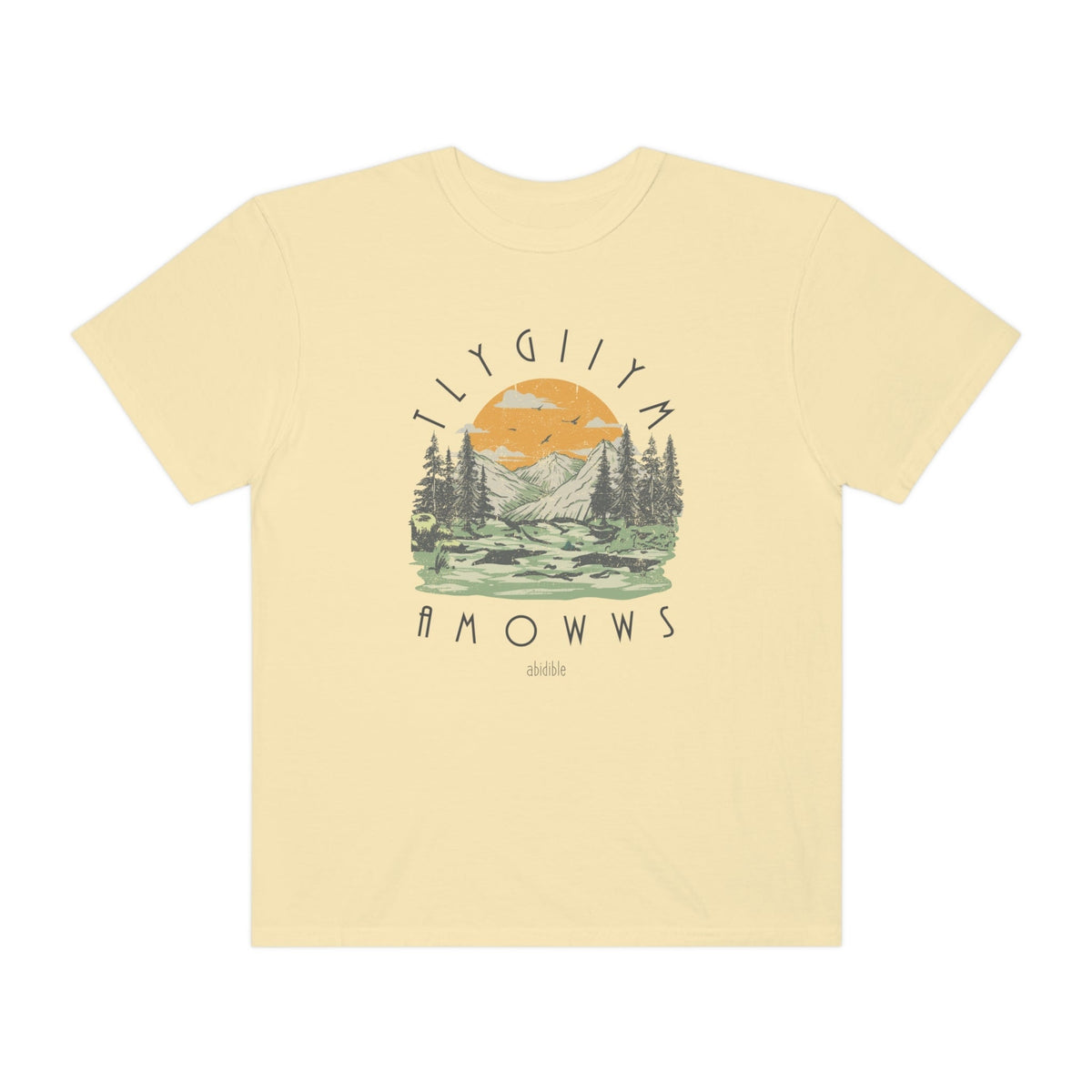 God is Mighty&quot; Unisex Comfort Colors T-Shirt T-Shirt Printify Banana S 