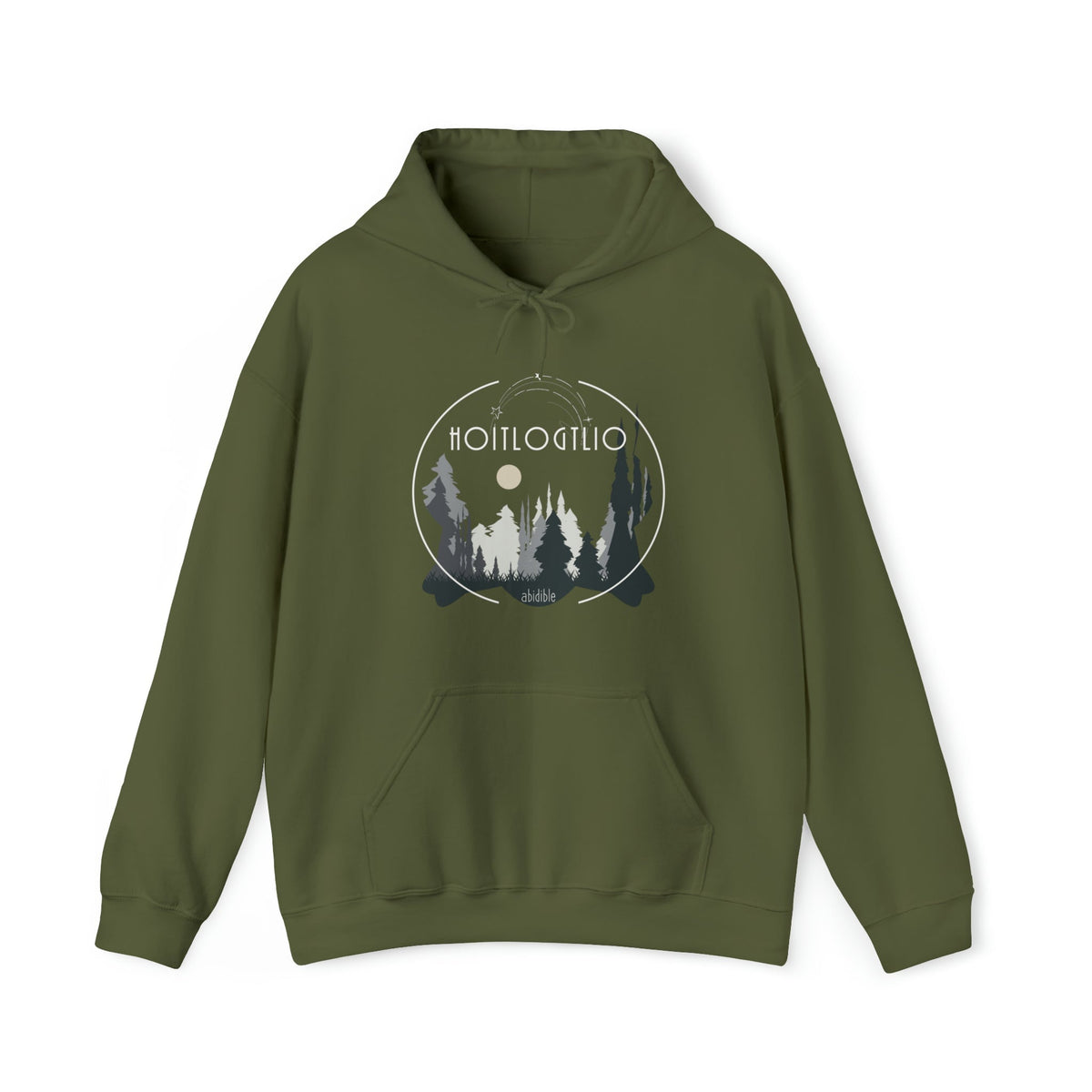 &quot;God is One&quot; Unisex Heavy Blend™ Hooded Sweatshirt Hoodie Printify Military Green S 