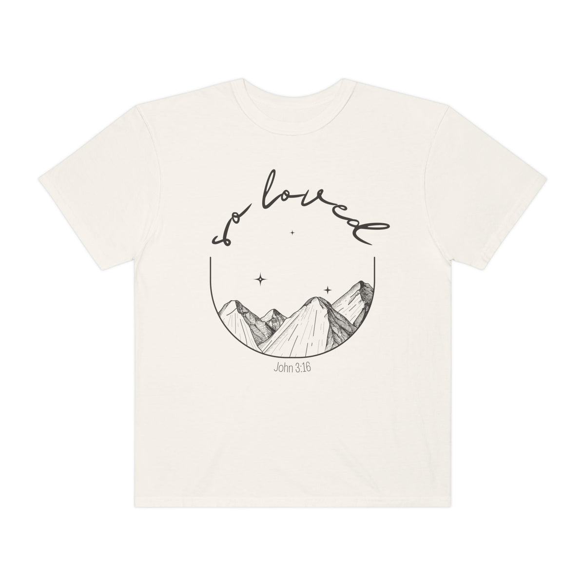 TRIAL RUN | &quot;So Loved&quot; Unisex Comfort Colors T-Shirt T-Shirt Printify Ivory S 