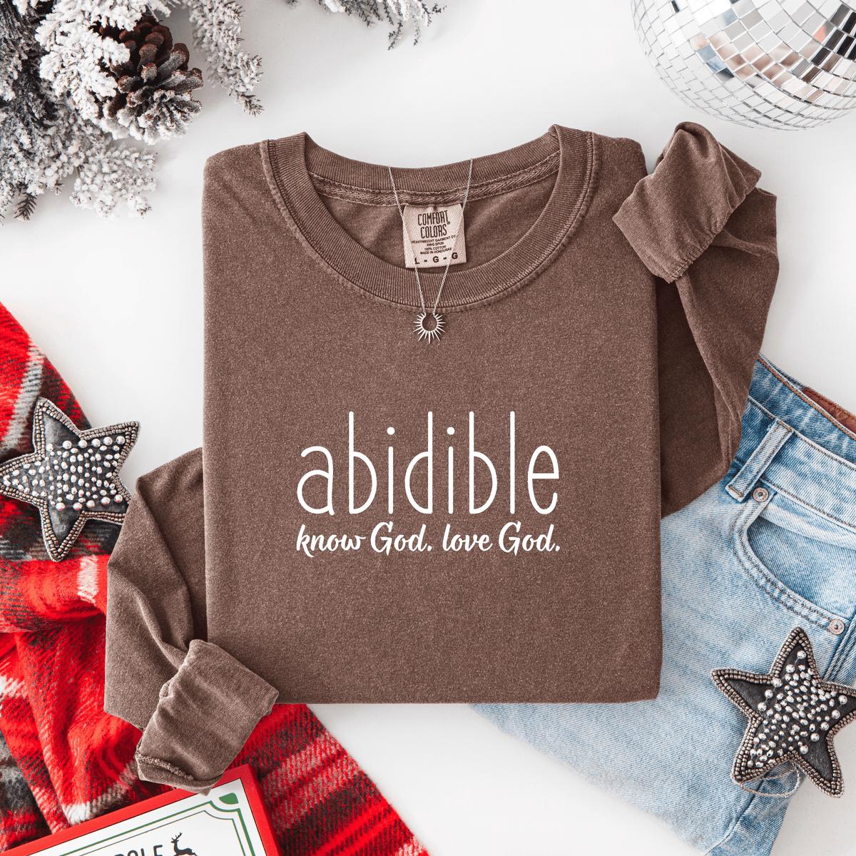 DAY 4 | Abidible Long-Sleeve Comfort Colors Tee — &quot;Know God. Love God.&quot; Long-sleeve Printify 