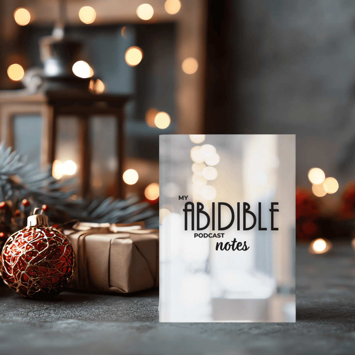 Day 2 | 25% off (NEW!) My Abidible Podcast Notes Hardcover Notebook — “Until Then, Let’s Abide” Paper products Printify 