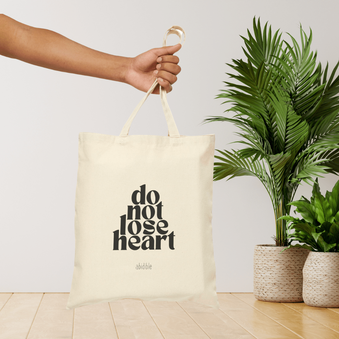 &quot;Jars of Clay - Do Not Lose Heart&quot; Cotton Canvas Tote Bag Bags Printify 