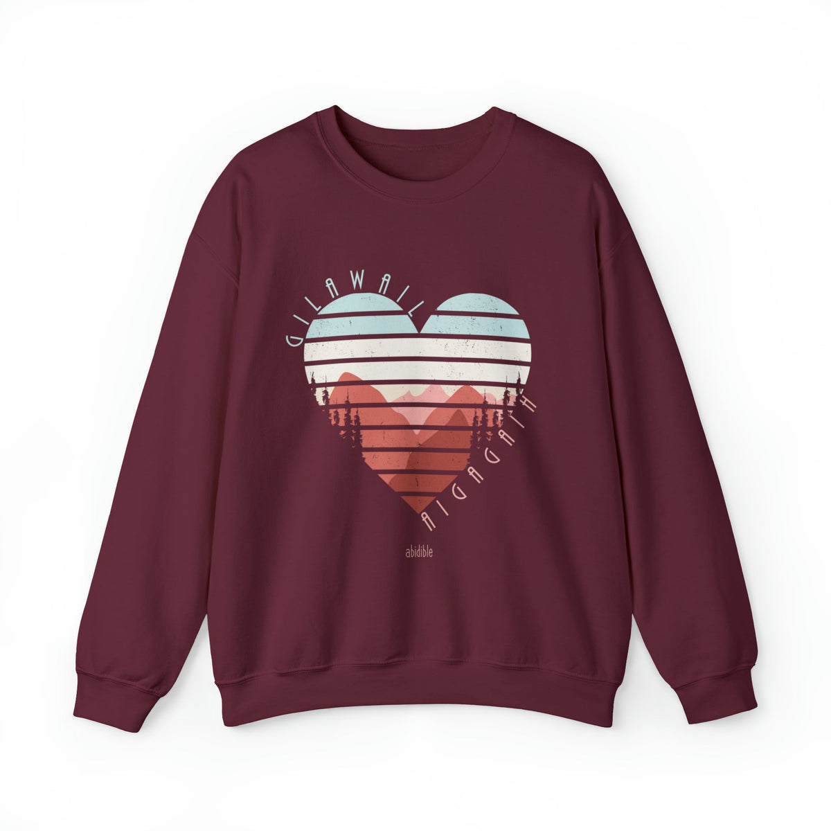 &quot;God is Love&quot; Unisex Heavy Blend™ Crewneck Sweatshirt Sweatshirt Printify M Maroon 