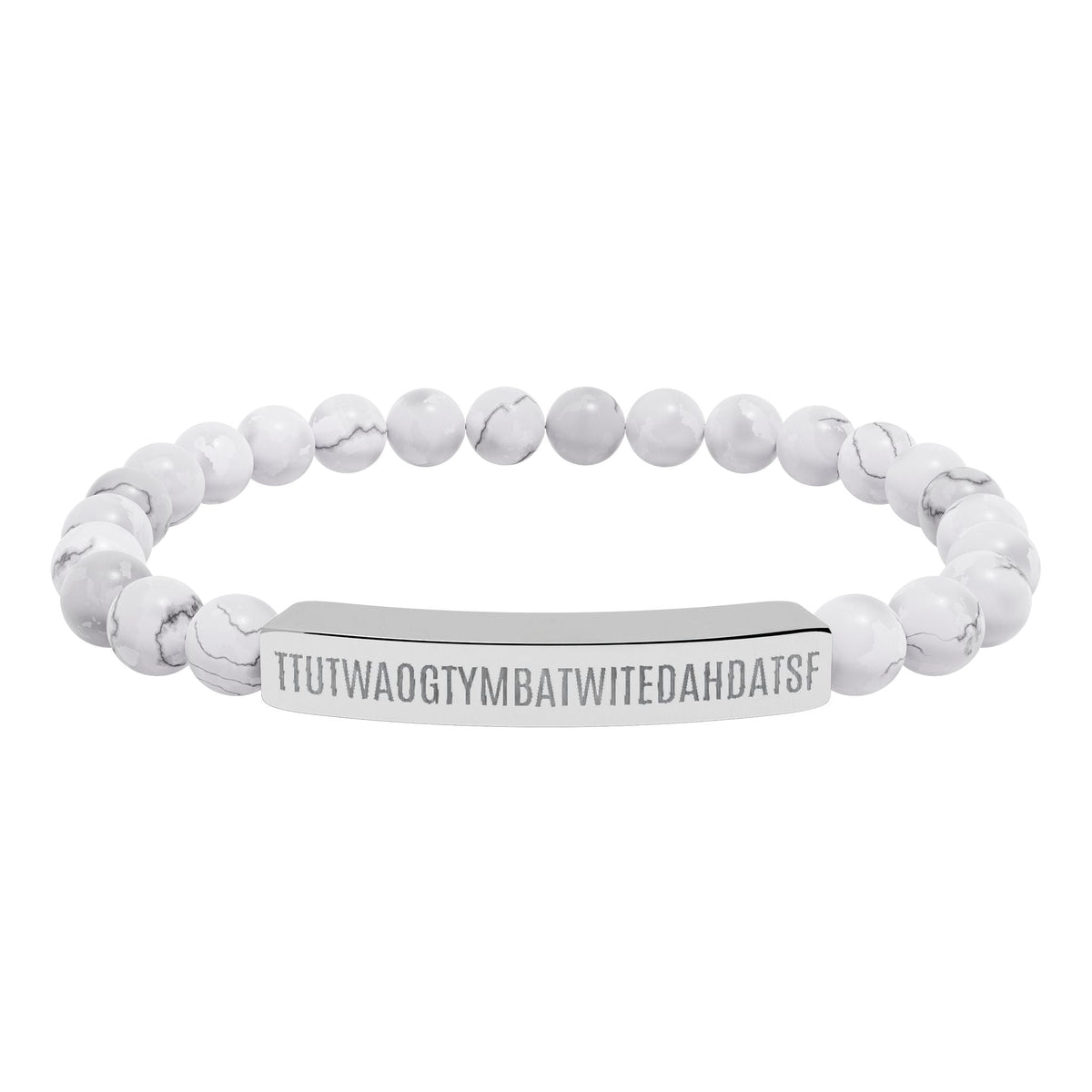 The Armor Bracelet - "Therefore Take Up the Whole Armor of God" Accessories Printify Stainless Steel (No coating) Howlite One Size