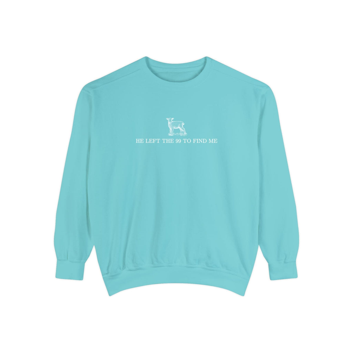 &quot;Left the 99&quot; Unisex Comfort Colors™ Crewneck Sweatshirt Printify Chalky Mint S 
