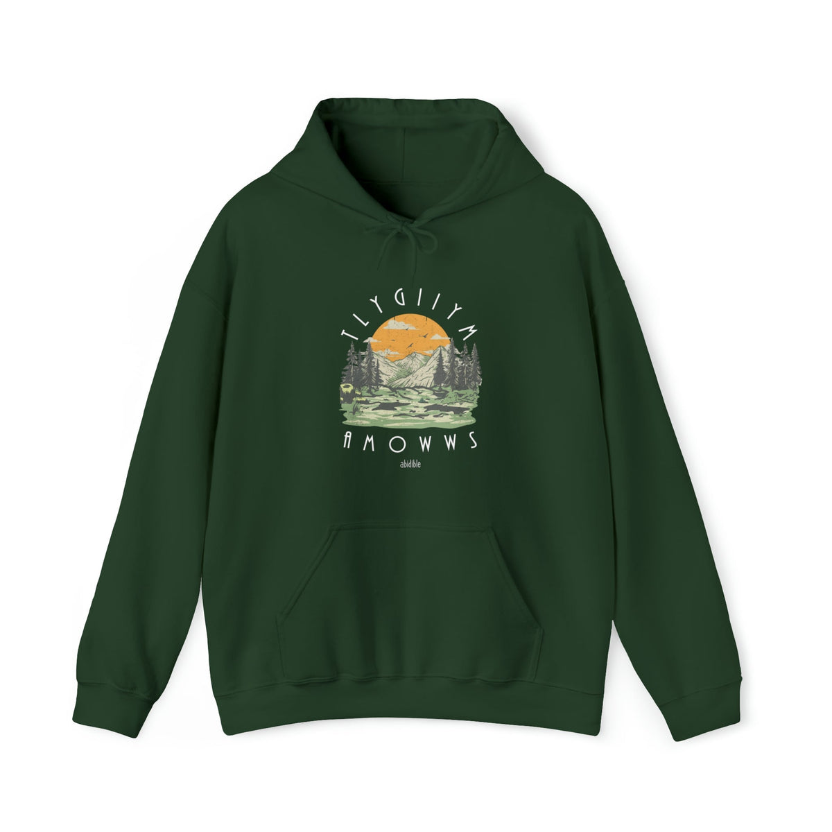 &quot;God is Mighty&quot; Unisex Heavy Blend™ Hooded Sweatshirt Hoodie Printify Forest Green S 