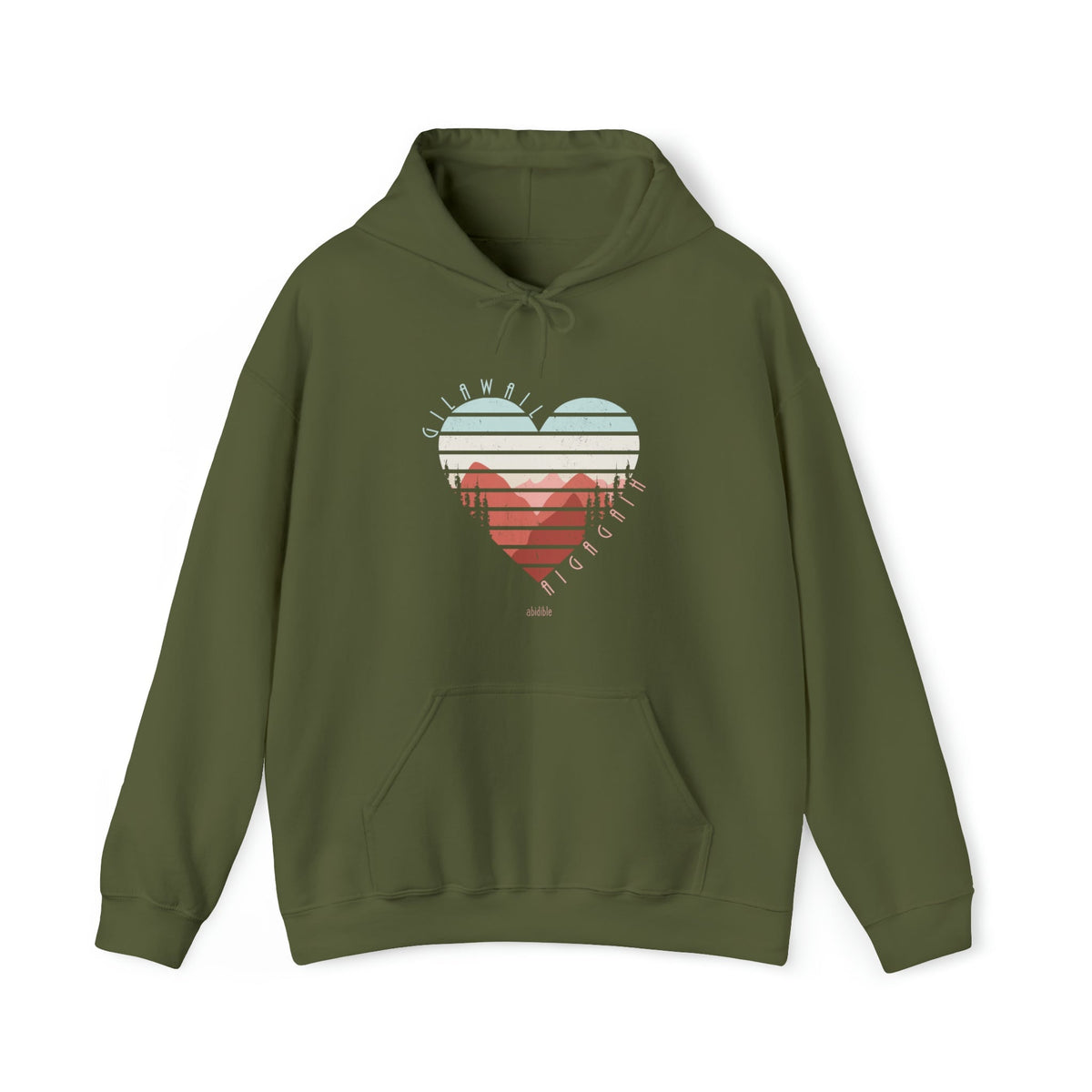 &quot;God is Love&quot; Unisex Heavy Blend™ Hooded Sweatshirt Hoodie Printify Military Green S 