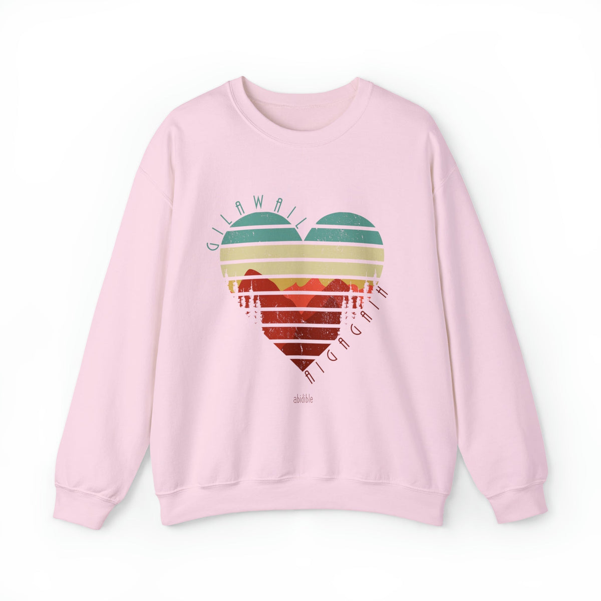 &quot;God is Love&quot; Unisex Heavy Blend™ Crewneck Sweatshirt Sweatshirt Printify S Light Pink 