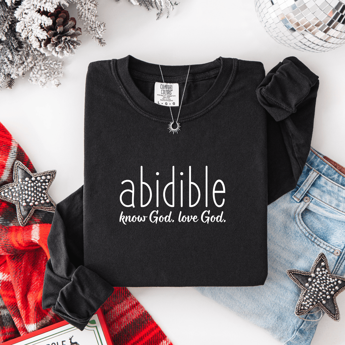 DAY 4 | Abidible Long-Sleeve Comfort Colors Tee — &quot;Know God. Love God.&quot; Long-sleeve Printify 