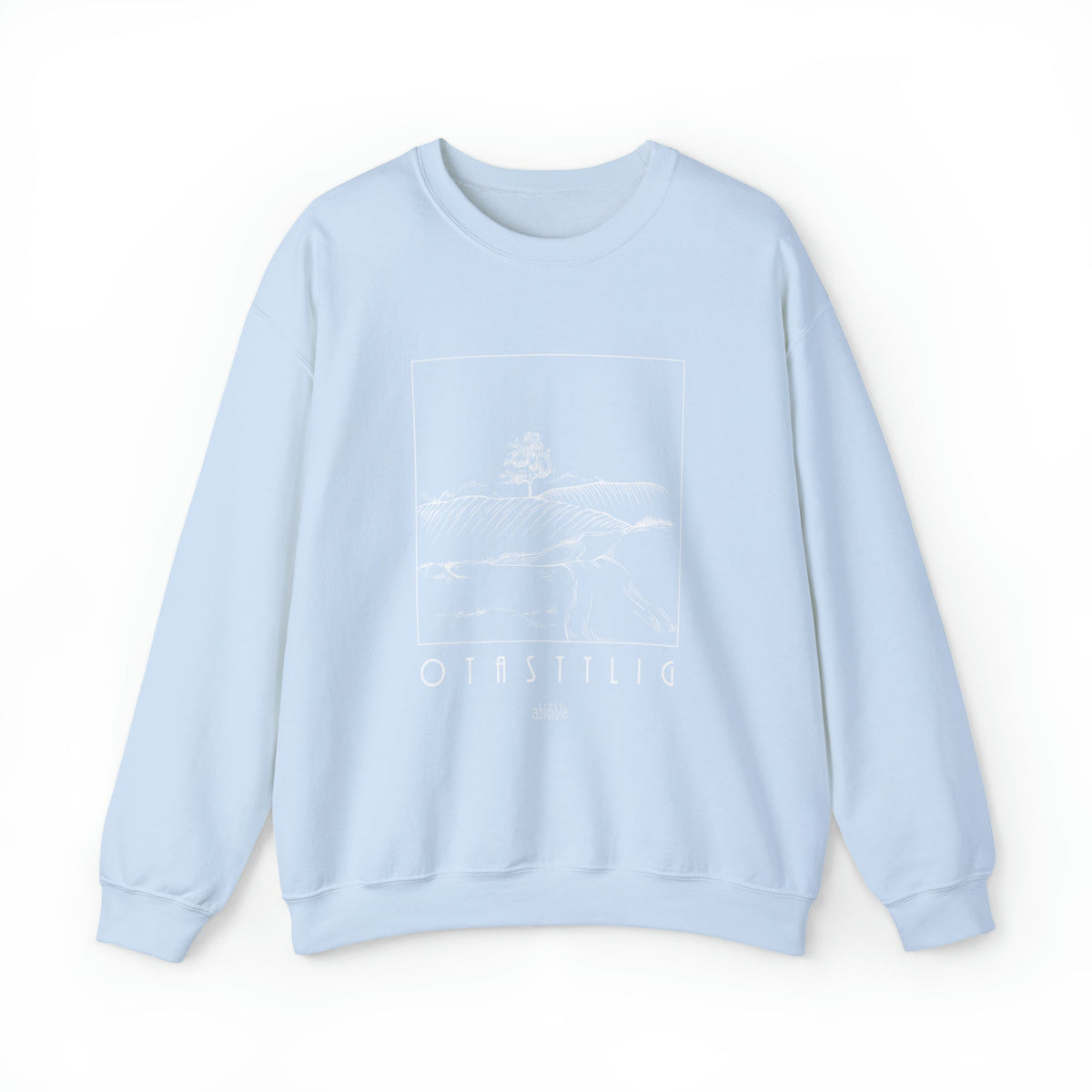 &quot;God is Good&quot; Unisex Heavy Blend™ Crewneck Sweatshirt Sweatshirt Printify S Light Blue 