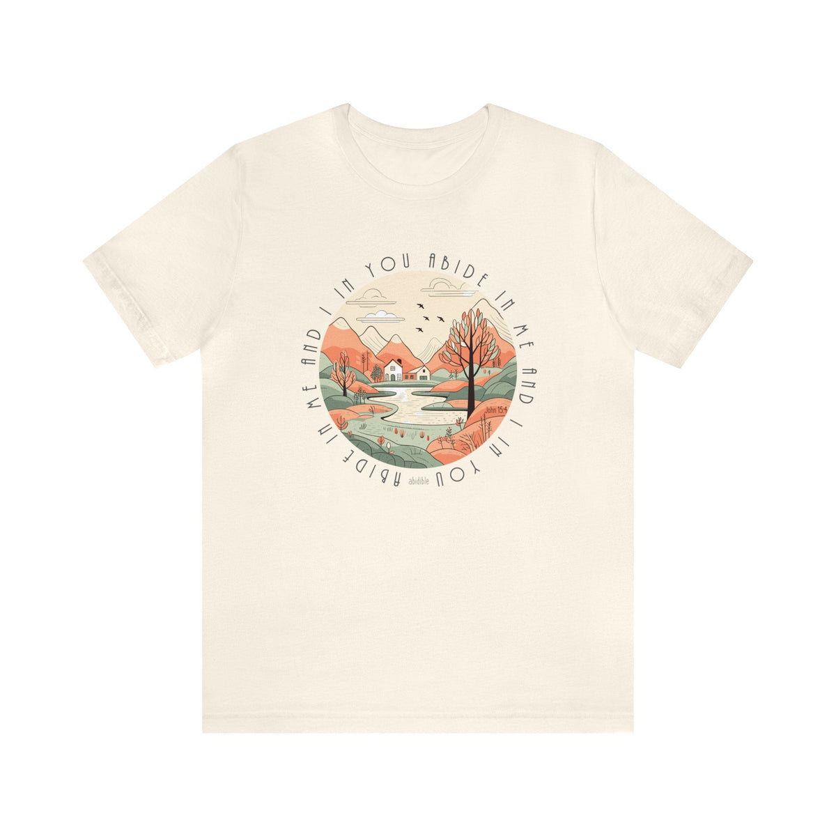 &quot;Abide in Me&quot; Bella + Canvas Unisex Short Sleeve Tee T-Shirt Printify Natural S 