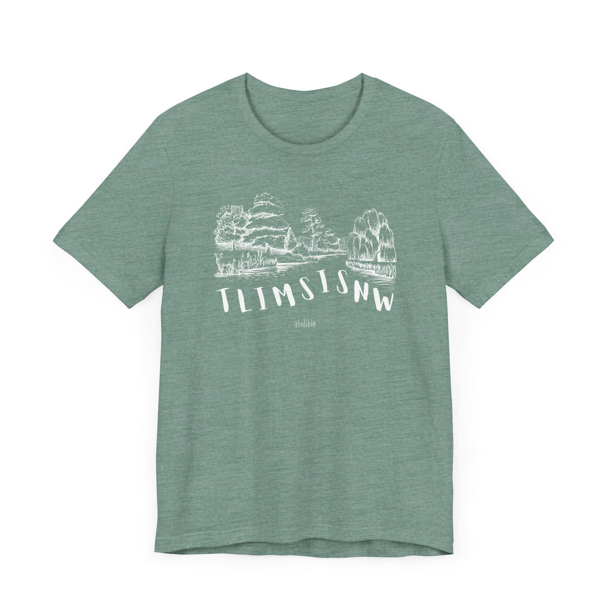 &quot;Psalm 23&quot; Unisex Unisex Bella + Canvas™ T-Shirt T-Shirt Printify Heather Dusty Blue XS 