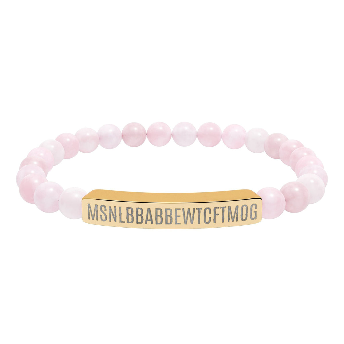 Into the Wilderness Bracelet - "Man Shall Not Live By Bread Alone" Accessories Printify 18K Gold PVD coating Rose Quartz One Size