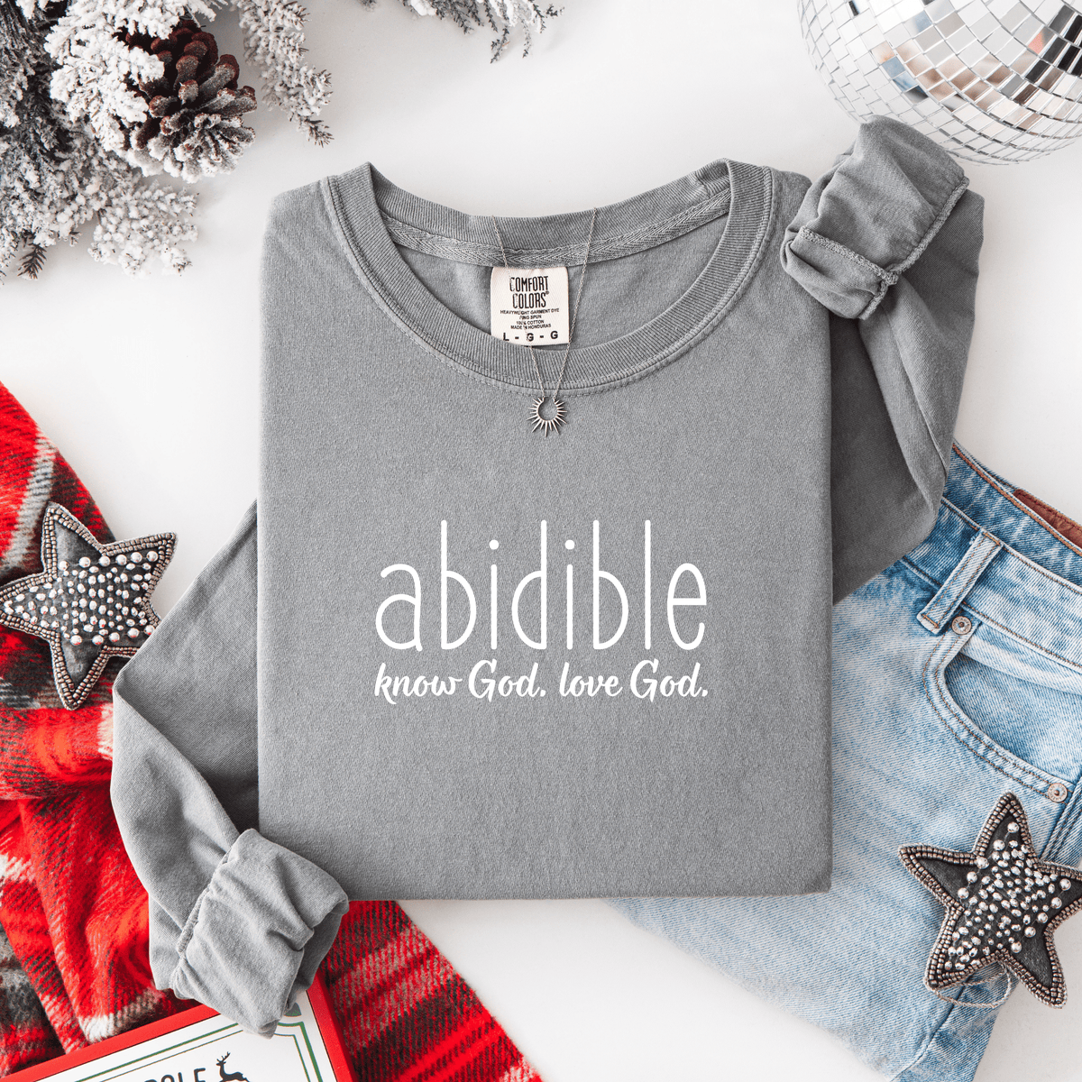 DAY 4 | Abidible Long-Sleeve Comfort Colors Tee — &quot;Know God. Love God.&quot; Long-sleeve Printify 