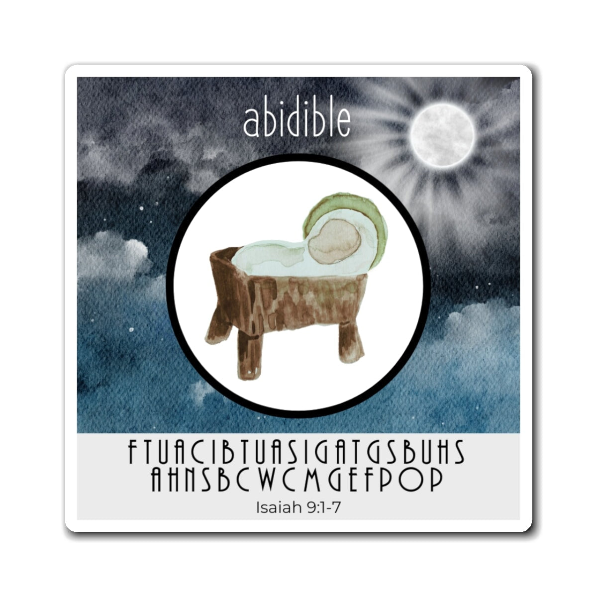 Abidible A Child is Born Magnet (Collect All 6) Paper products Printify 