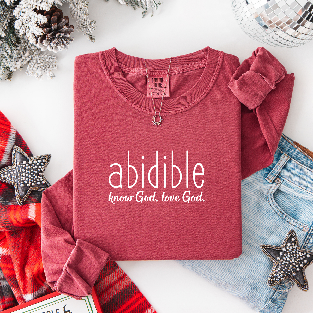 DAY 4 | Abidible Long-Sleeve Comfort Colors Tee — &quot;Know God. Love God.&quot; Long-sleeve Printify 