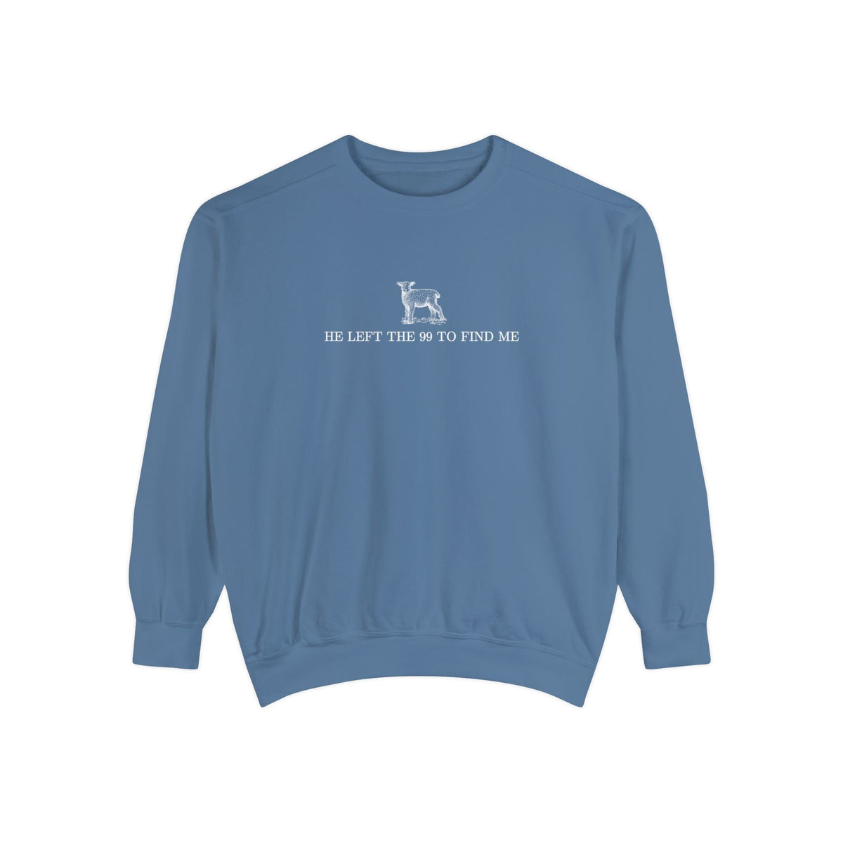 &quot;Left the 99&quot; Unisex Comfort Colors™ Crewneck Sweatshirt Printify Blue Jean S 