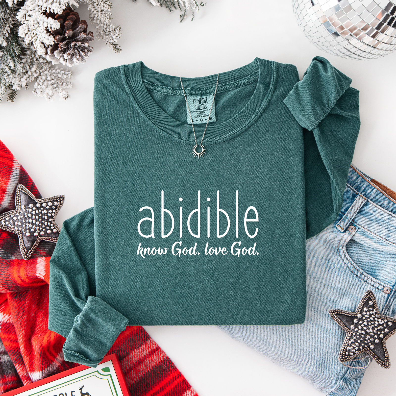 DAY 4 | Abidible Long-Sleeve Comfort Colors Tee — "Know God. Love God." Long-sleeve Printify 
