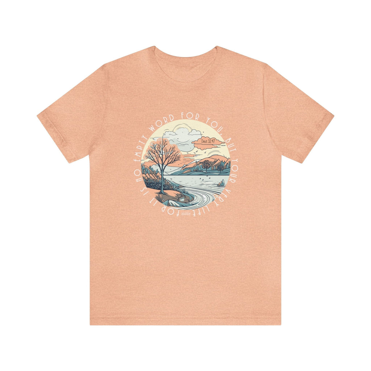 &quot;No Empty Word&quot; Bella + Canvas Unisex Short Sleeve Tee T-Shirt Printify Heather Peach S 