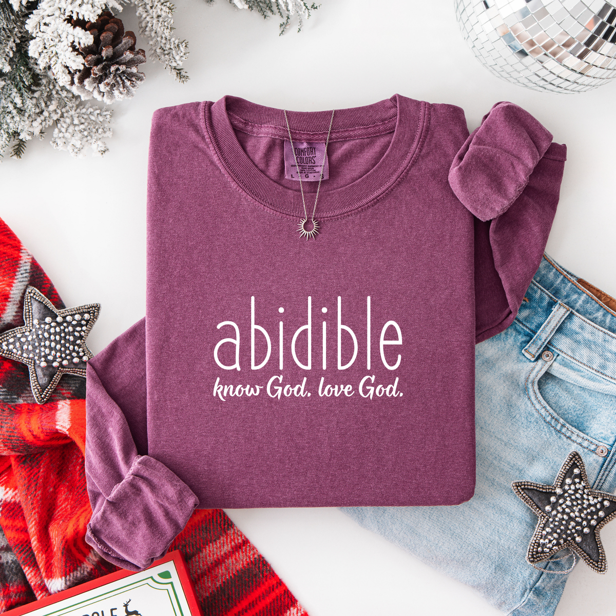 DAY 4 | Abidible Long-Sleeve Comfort Colors Tee — &quot;Know God. Love God.&quot; Long-sleeve Printify 
