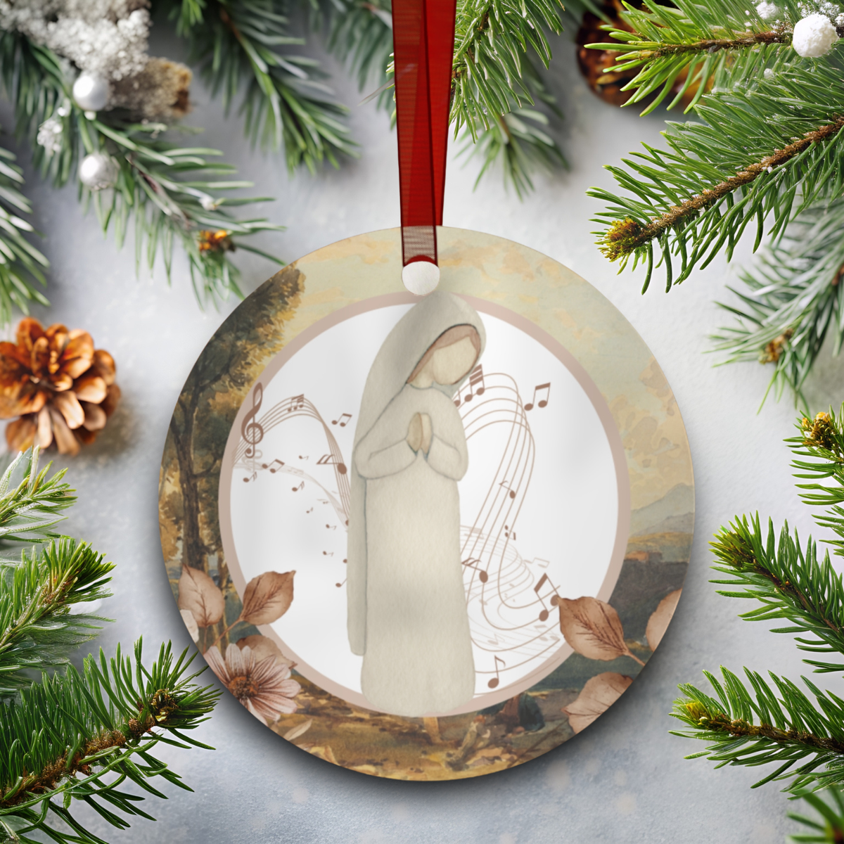 DAY 7 | Abidible Mary&#39;s Song Metal Christmas Ornament (Collect All 6) Home Decor Printify 