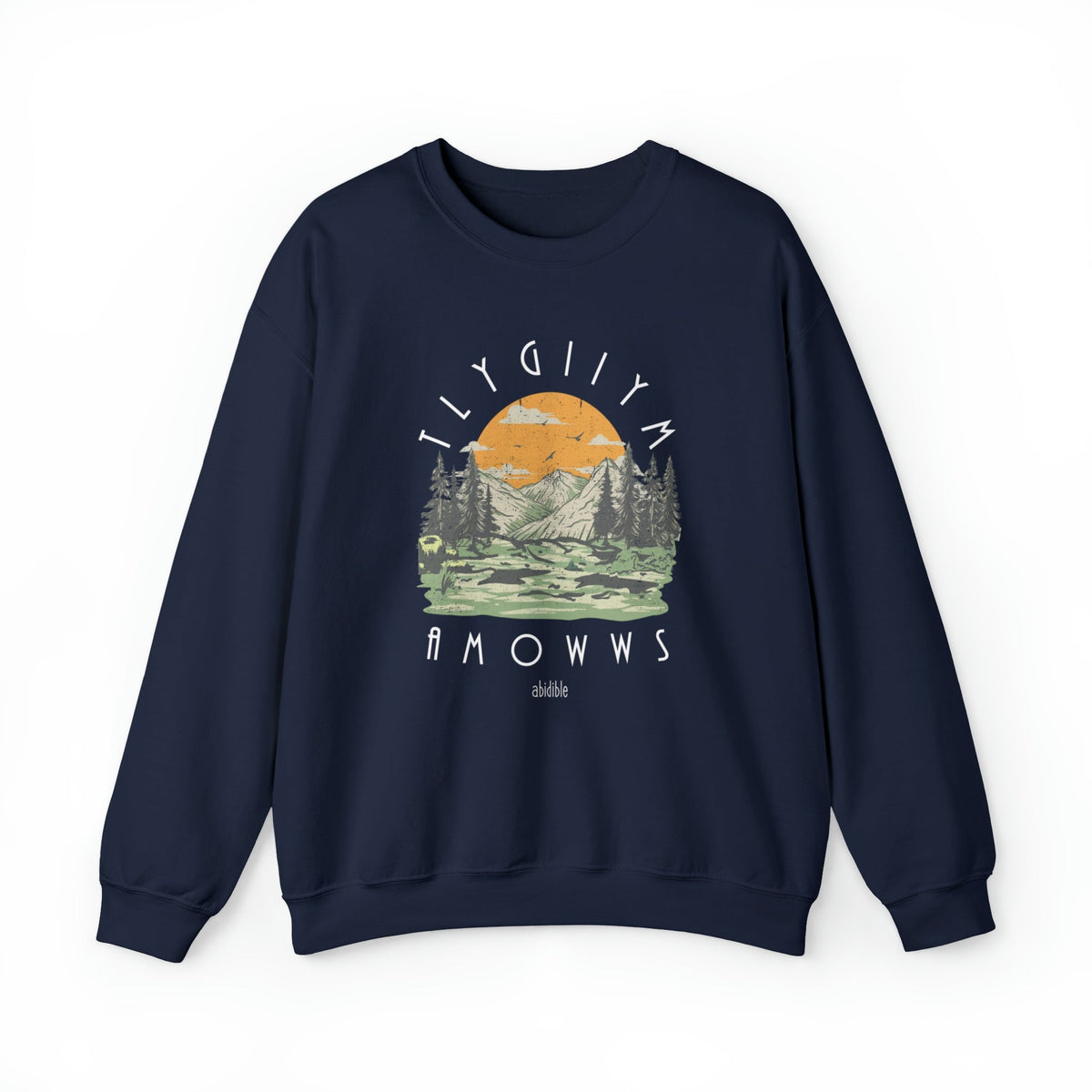 &quot;God is Mighty&quot; Unisex Heavy Blend™ Crewneck Sweatshirt Sweatshirt Printify S Navy 