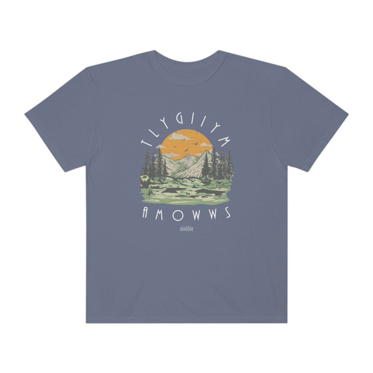 God is Mighty&quot; Unisex Comfort Colors T-Shirt T-Shirt Printify Blue Jean S 