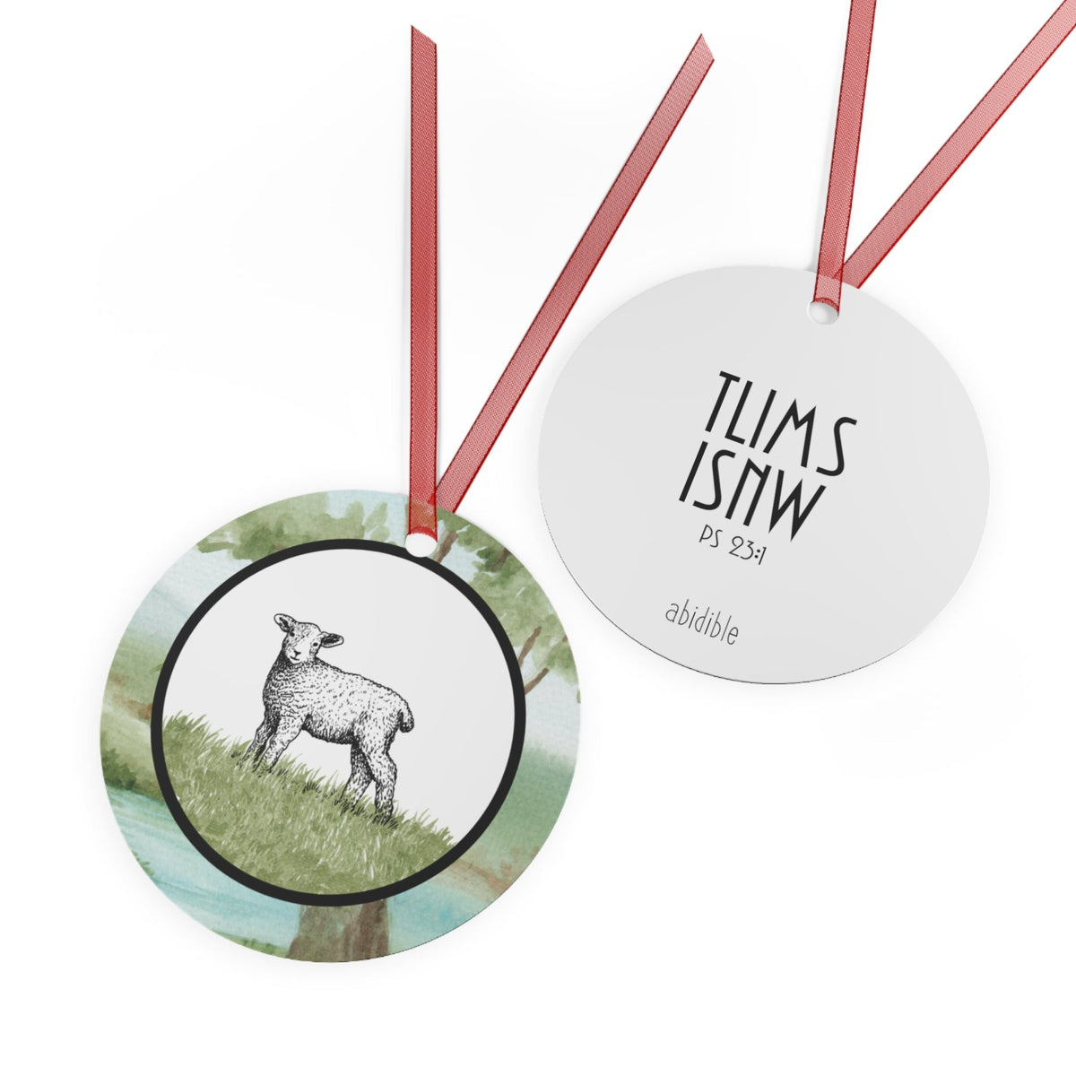 DAY 7 | Abidible Psalm 23 Metal Christmas Ornament (Collect All 6) Home Decor Printify 