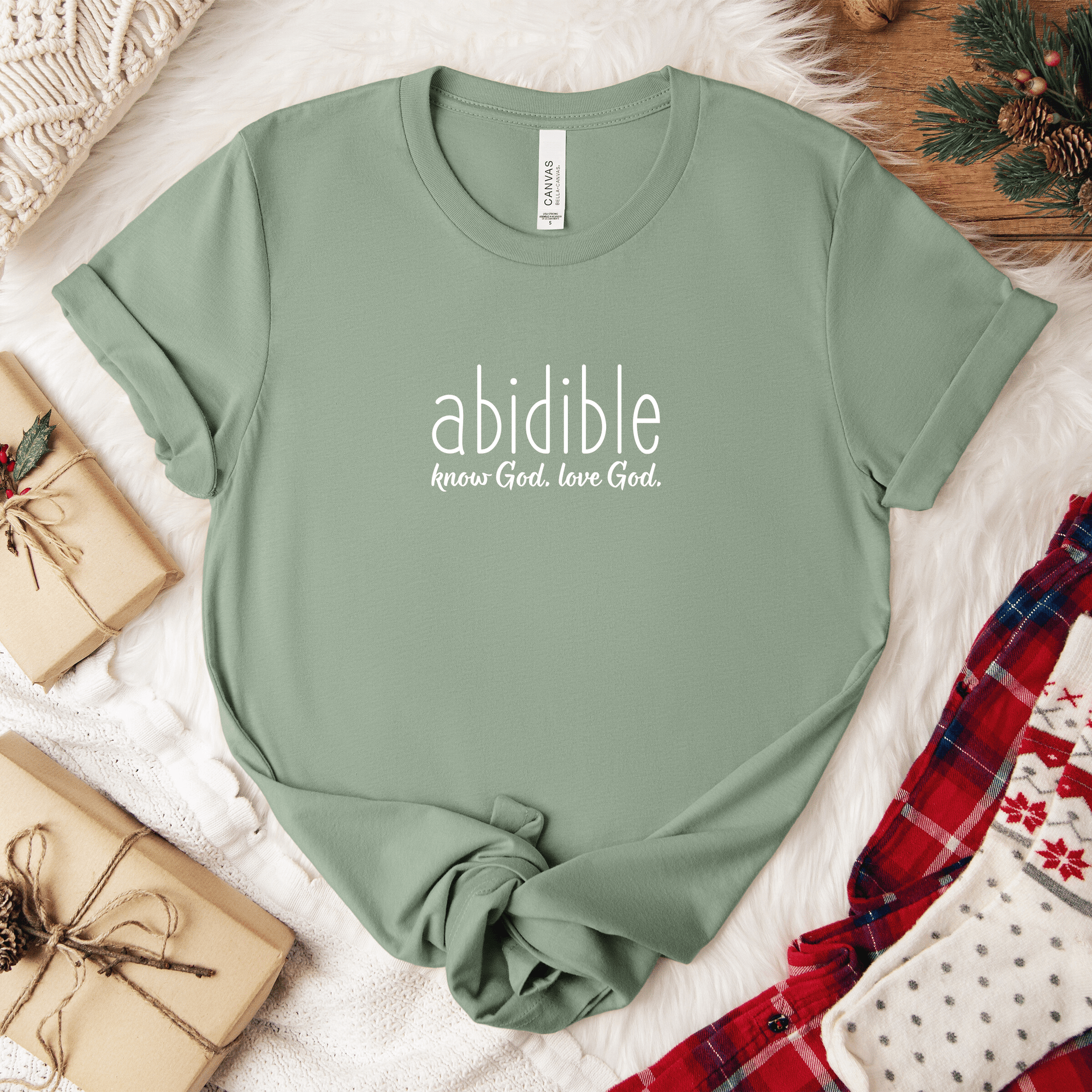 DAY 3 | Abidible "Know God, Love God" Unisex Bella + Canvas™ T-Shirt T-Shirt Printify 