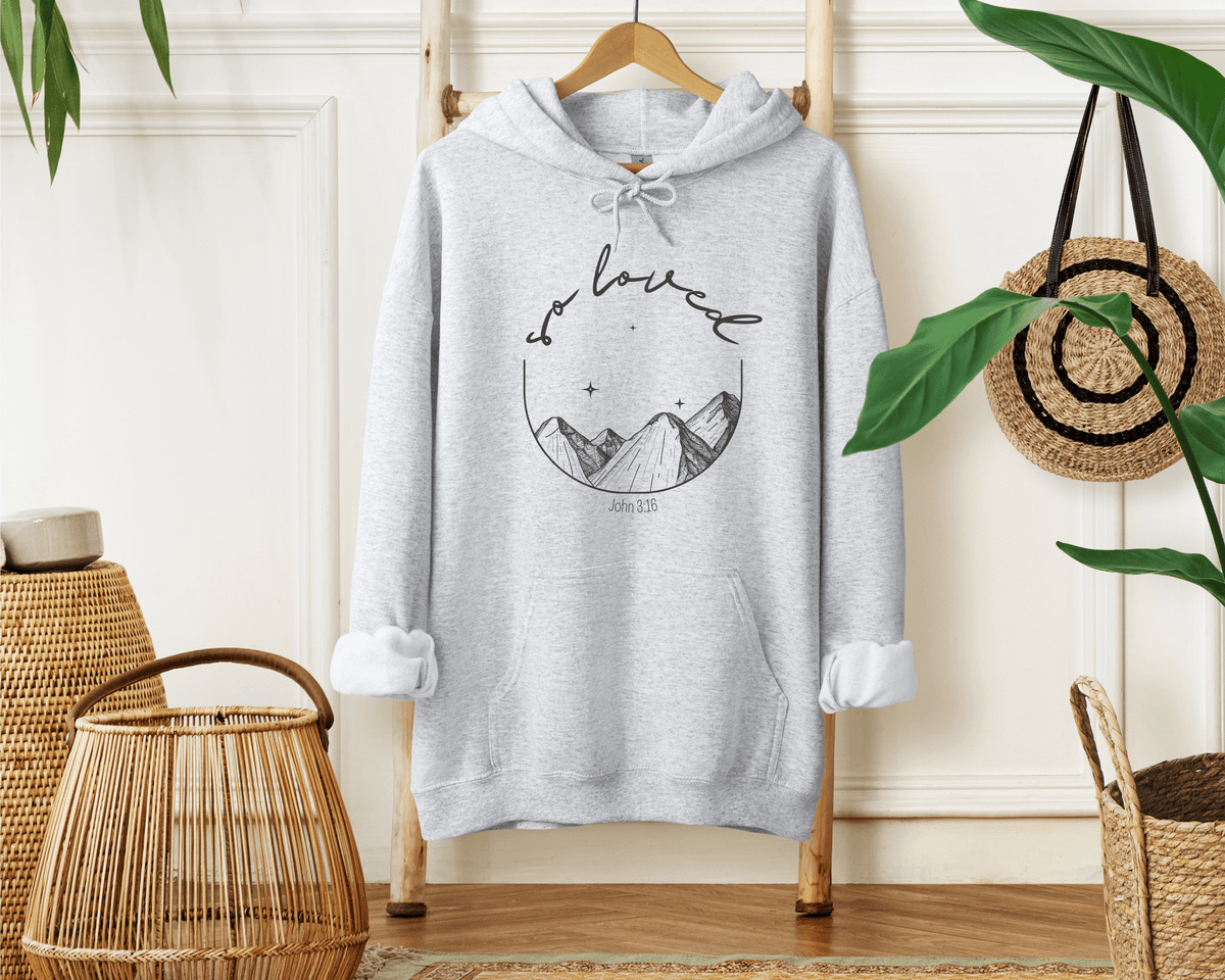 &quot;So Loved&quot; Unisex Heavy Blend™ Hooded Sweatshirt Hoodie Printify 